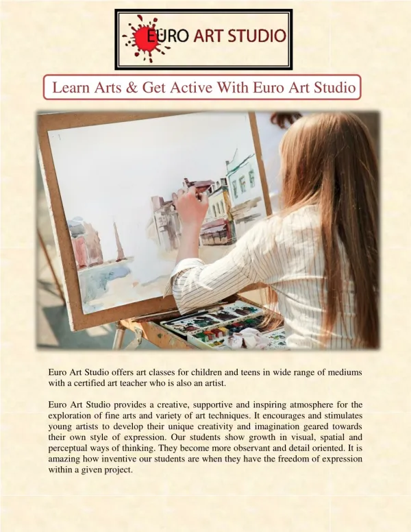 Learn Arts & Get Active With Euro Art Studio