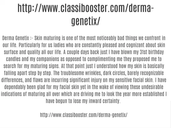 http://www.classibooster.com/derma-genetix/