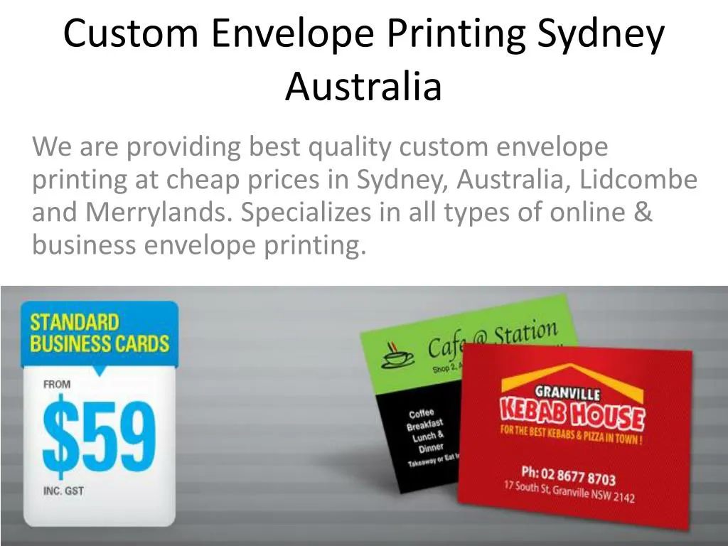 custom envelope printing sydney australia