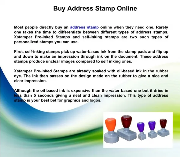 Buy Address Stamp Online