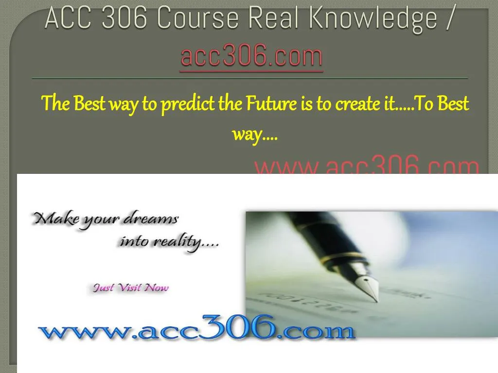 acc 306 course real knowledge acc306 com