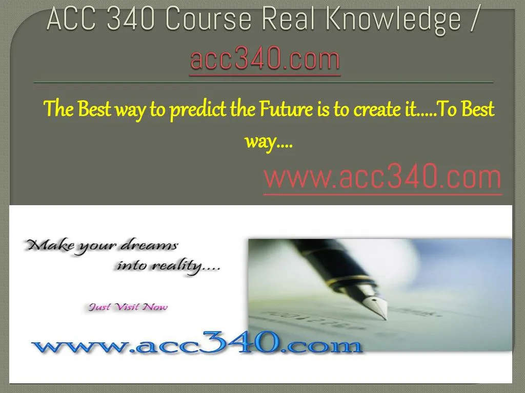 acc 340 course real knowledge acc340 com