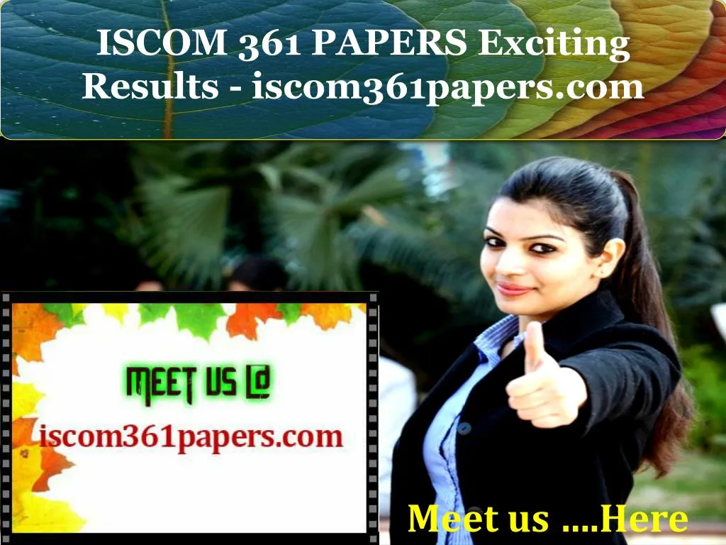 iscom 361 papers exciting results iscom361papers