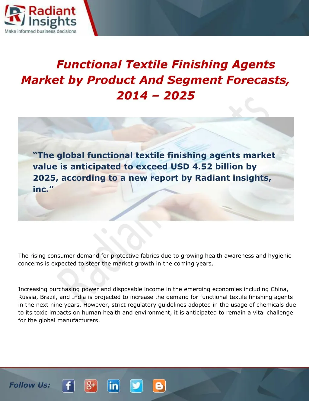 functional textile finishing agents market