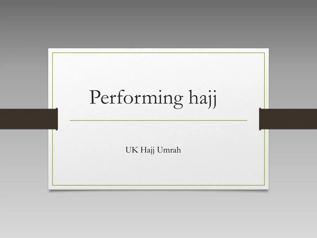 performing hajj