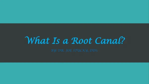 Dr. Joe Stucky, DDS: What Is a Root Canal?