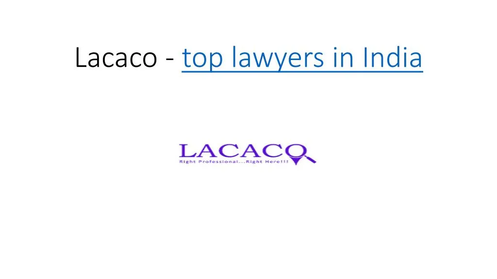 lacaco top lawyers in india