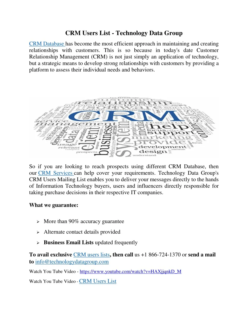 crm users list technology data group