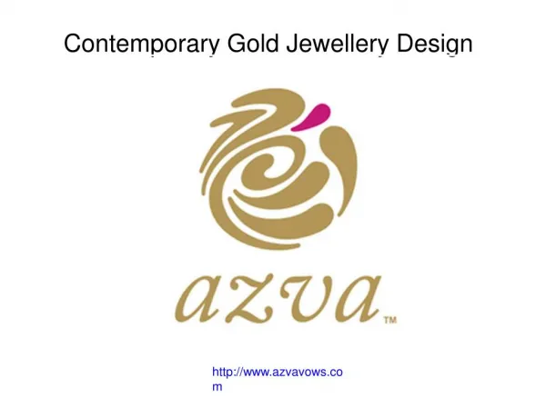 Contemporary Gold Jewellery Design