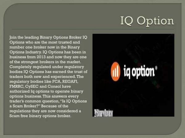 IQ Option Review | Use their own trading platform | Free Demo | Binary Trading Global
