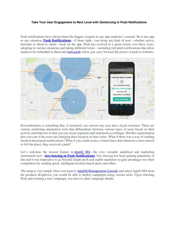 Take Your User Engagement to Next Level with Geofencing in Push Notifications