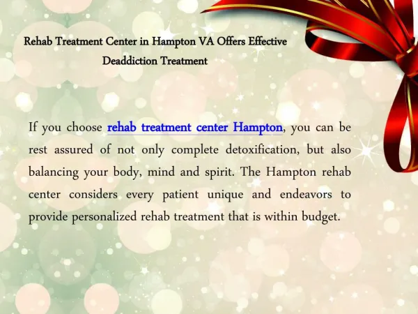 Rehab Treatment Center Hampton