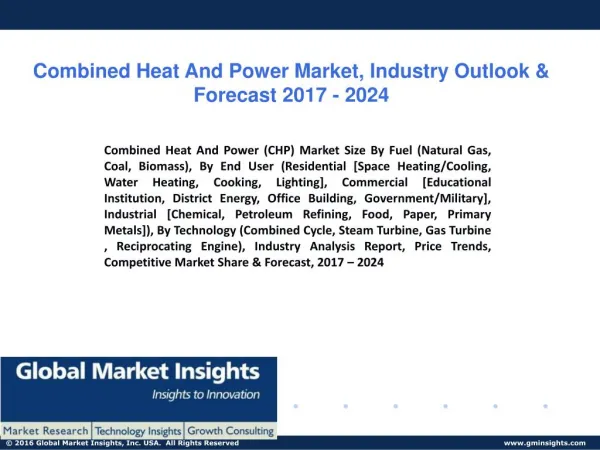 PPT for Combined Heat and Power Market Trend, 2017