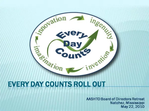 Every day Counts Roll out