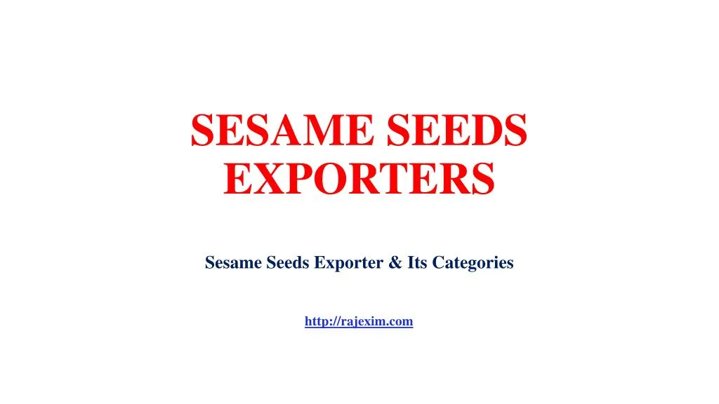 sesame seeds exporters