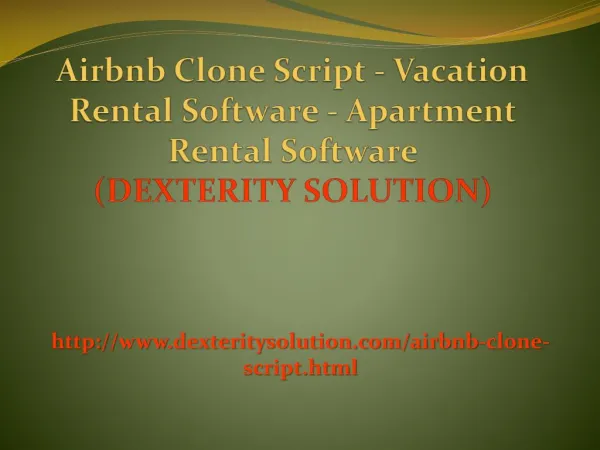 Airbnb Clone Script - Vacation Rental Software - Apartment Rental Software