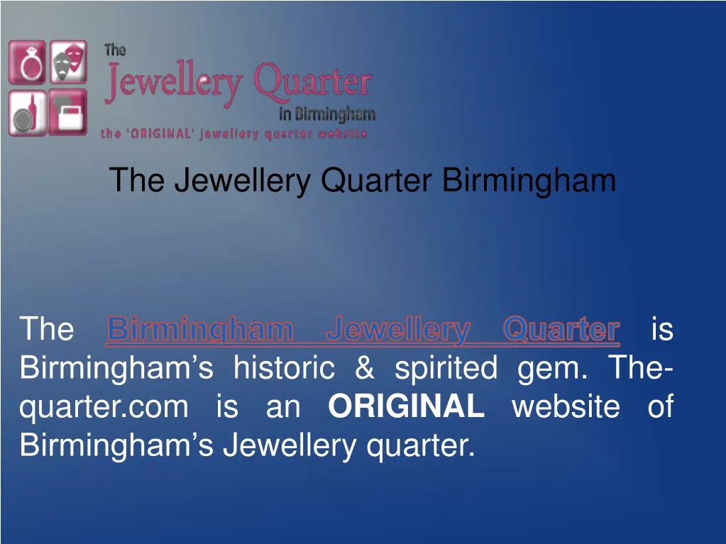 the jewellery quarter birmingham