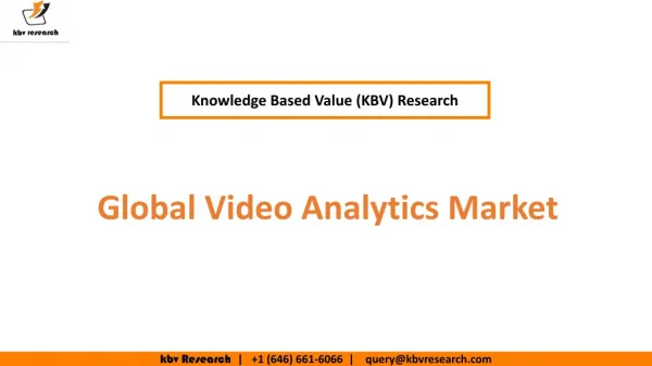 Global Video Analytics Market Growth and Trends,Share