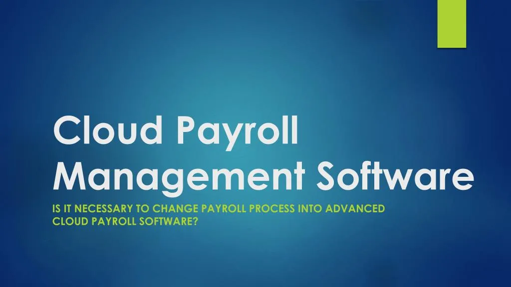 cloud payroll management software