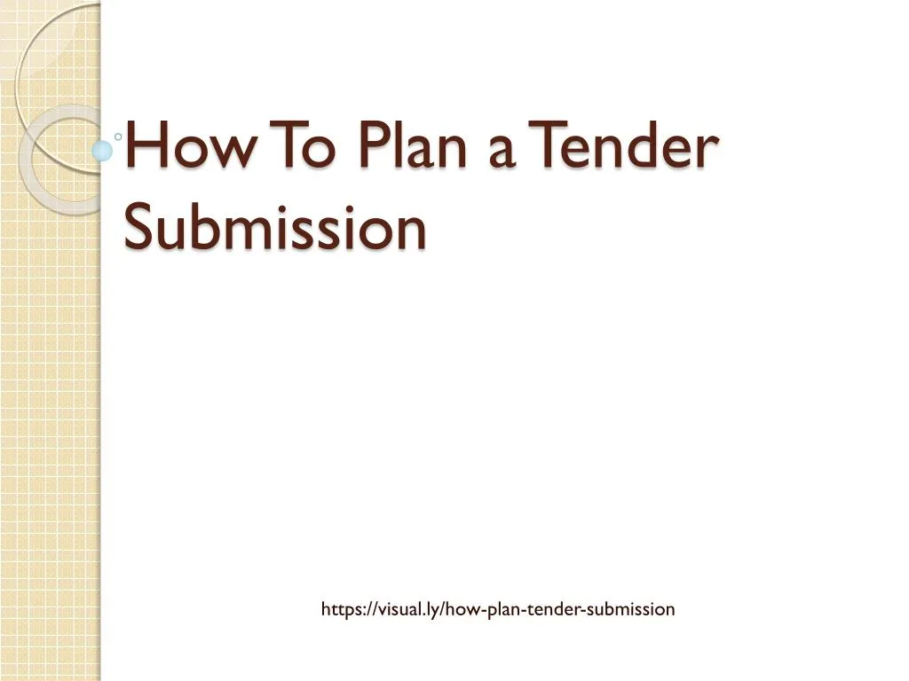 how to plan a tender submission