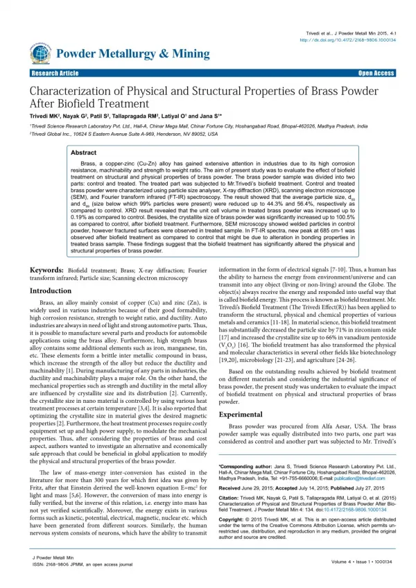 trivedi et al j powder metall min 2015 4 1 http