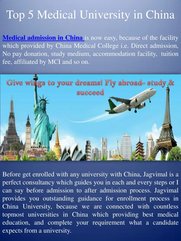 Top 5 Medical Universities in China