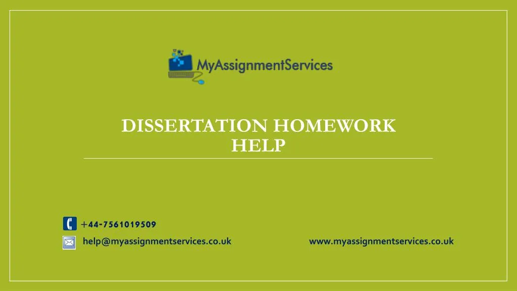 dissertation homework help