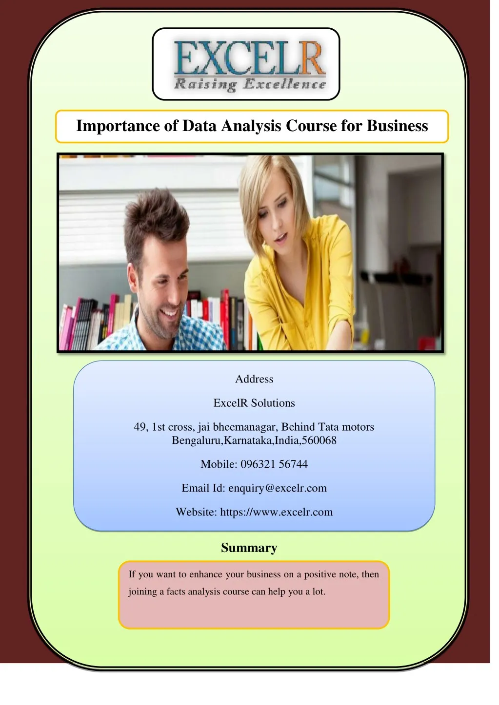 importance of data analysis course for business