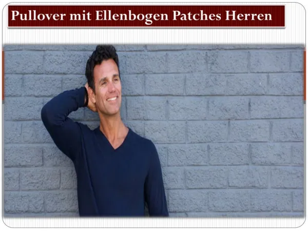 Pullover mit Ellenbogen Patches Herren