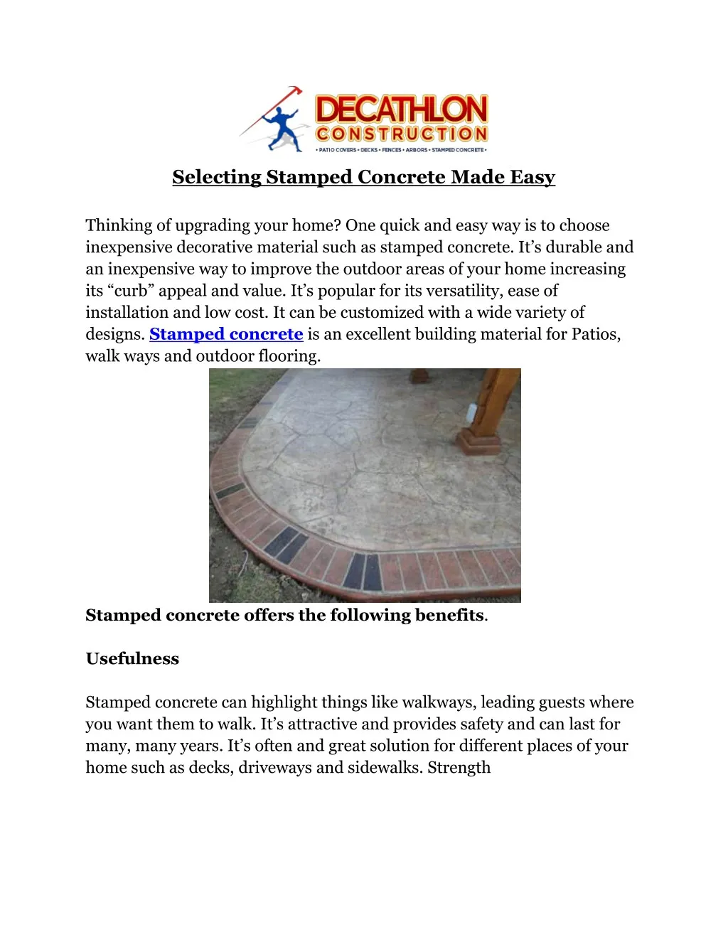 selecting stamped concrete made easy