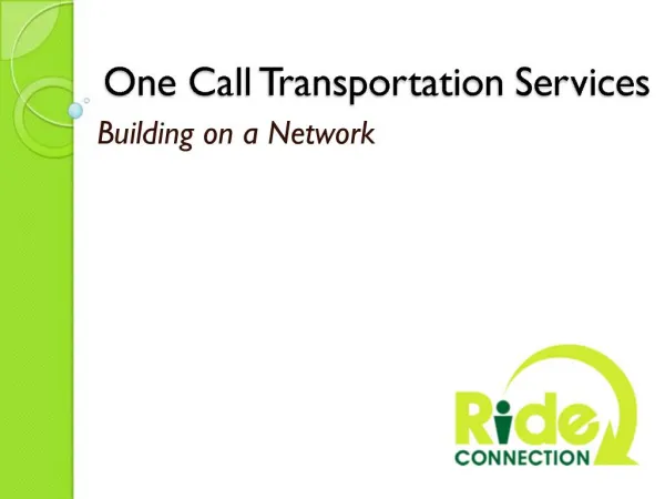 One Call Transportation Services