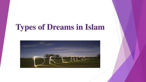 Types of Dreams in Islam