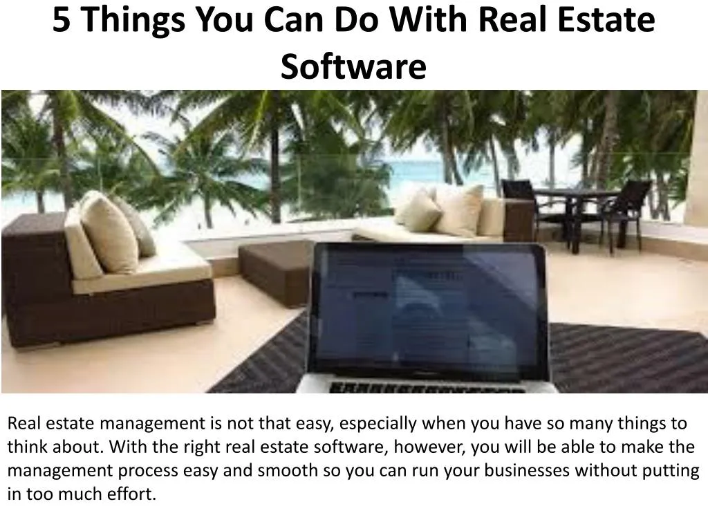 5 things you can do with real estate software