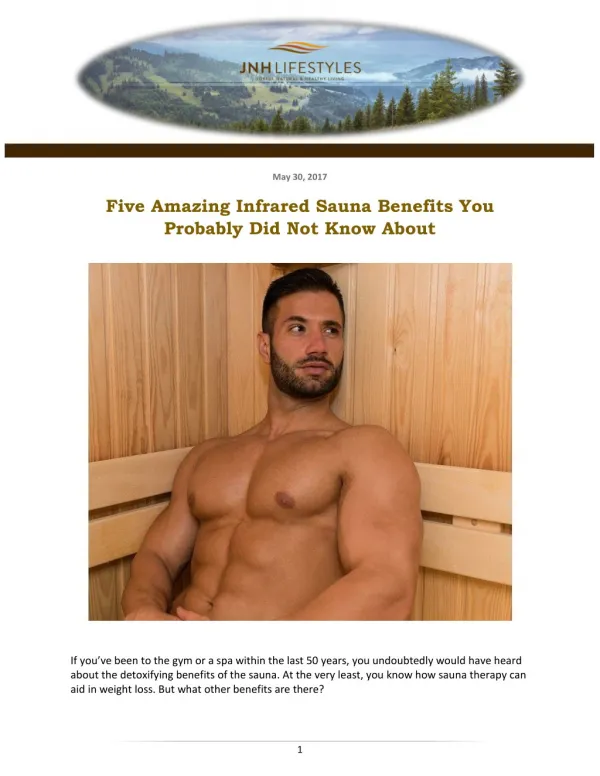 Five Amazing Infrared Sauna Benefits You Probably Did Not Know About