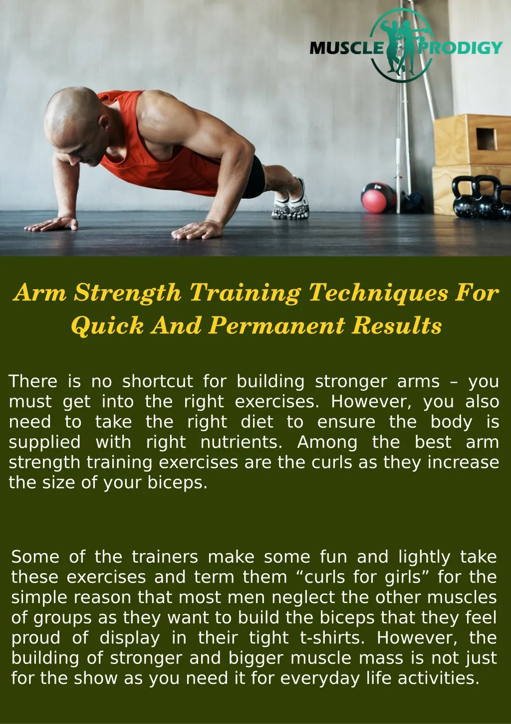 arm strength training techniques for quick