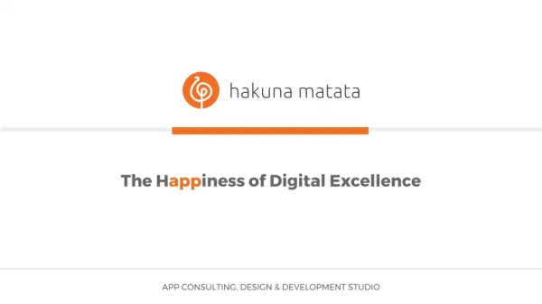 Hakuna Matata Company Profile - Best Indian Mobile app portfolios