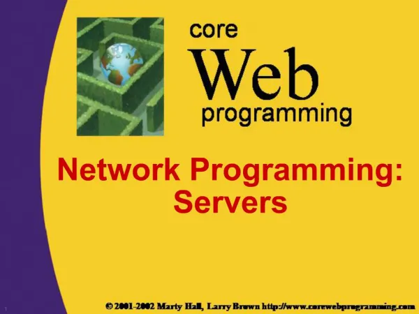 Network Programming: Servers
