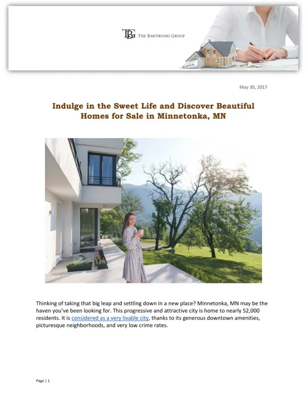Indulge in the Sweet Life and Discover Beautiful Homes for Sale in Minnetonka, MN