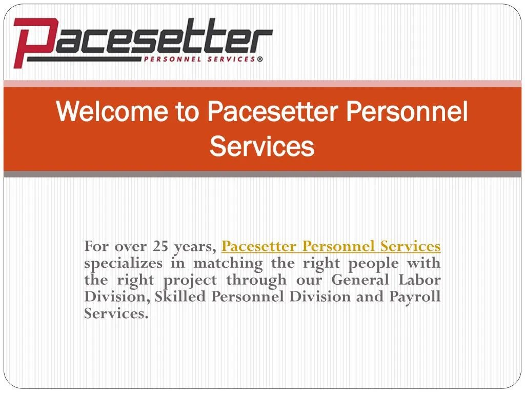 welcome to pacesetter personnel services