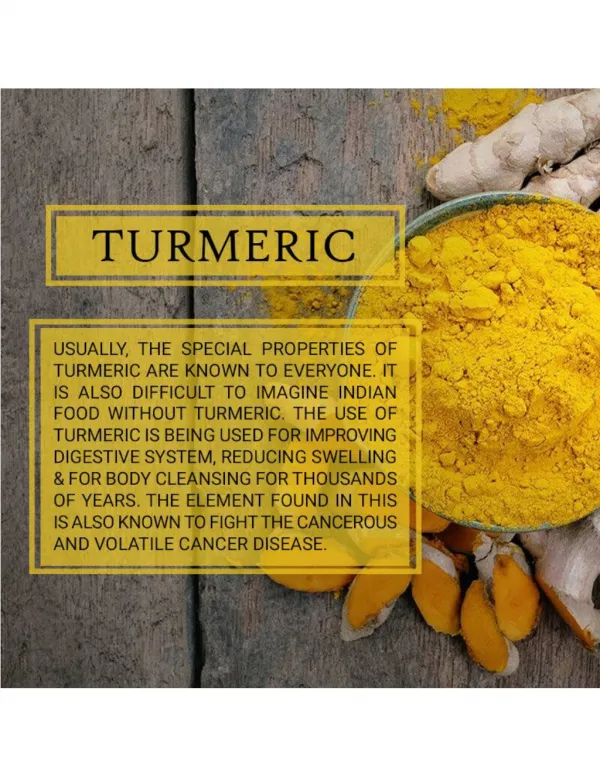 Uses and Benefits of Turmeric