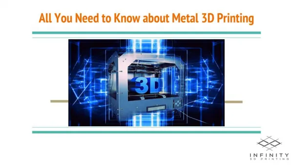 All You Need to Know about Metal 3D Printing