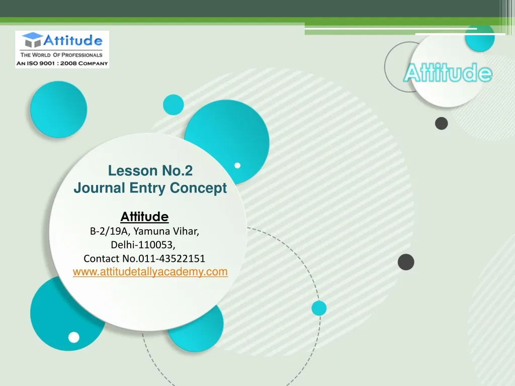 lesson no 2 journal entry concept