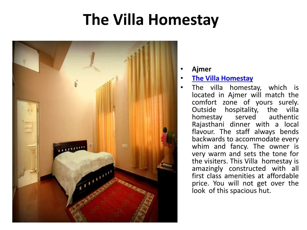 the villa homestay