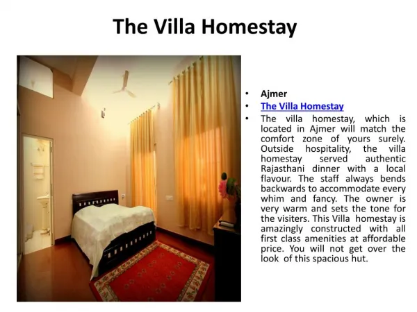 The Villa Homestay in Ajmer