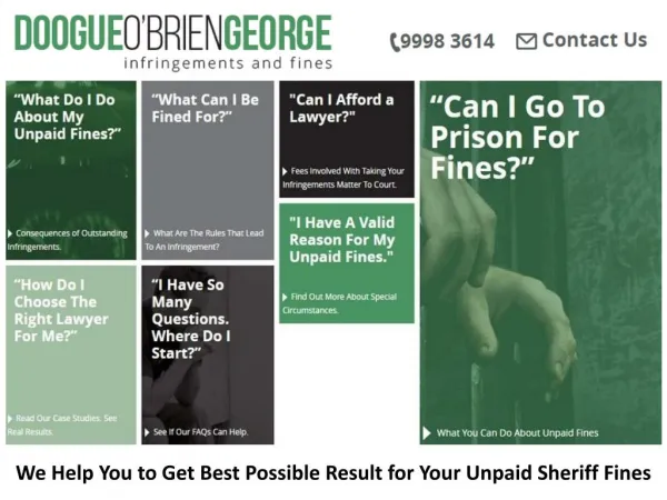 We Help You to Get Best Possible Result for Your Unpaid Sheriff Fines