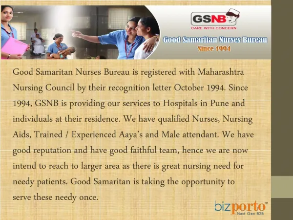 Helping Samarita Nursing Care Service at home & hospital In pune