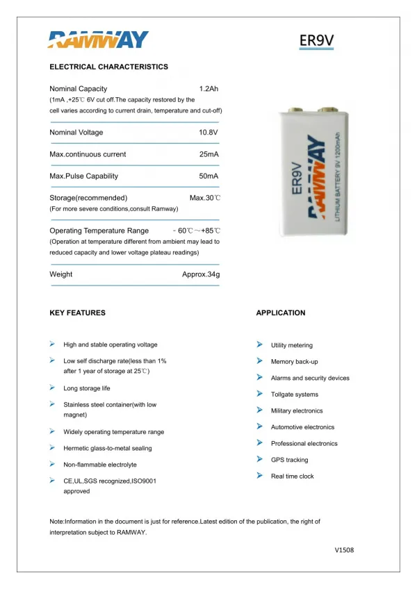 ER9V Battery