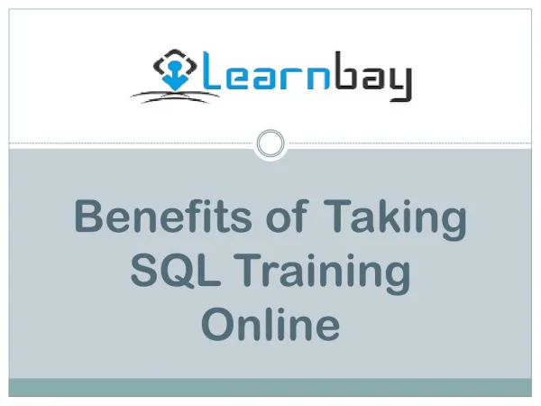 Benefits of Taking SQL Training Online