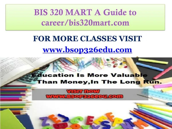 BSOP 326 EDU A Guide to career/bsop326edu.com