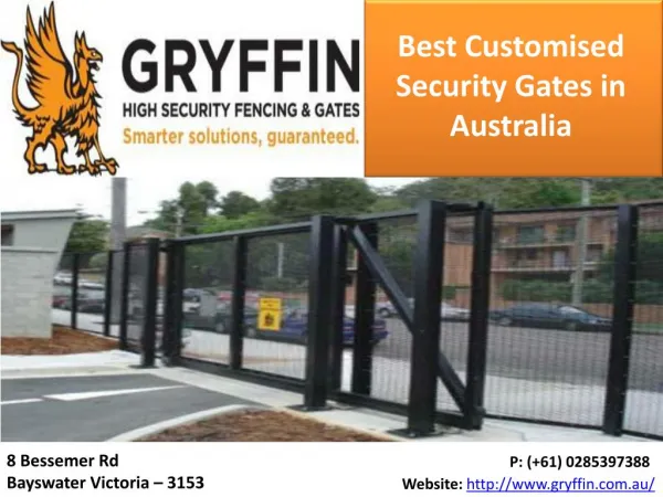 Best Customised Security Gates in Australia